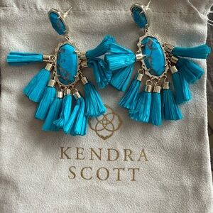 Kendra Scott Turquoise Kristen Tassel Earrings